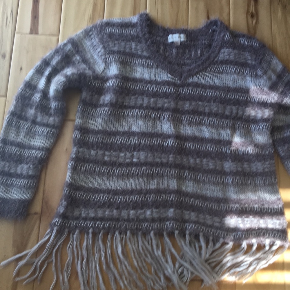 Knox rose <target> fuzzy fringe sweater XL